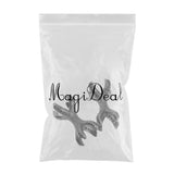 Maxbell 2 Pieces Micro Rhinestone Eagle Claw Bracelet Connector Beads Metallic Black