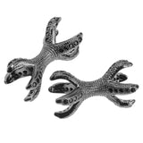 Maxbell 2 Pieces Micro Rhinestone Eagle Claw Bracelet Connector Beads Metallic Black