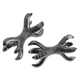 Maxbell 2 Pieces Micro Rhinestone Eagle Claw Bracelet Connector Beads Metallic Black