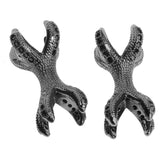 Maxbell 2 Pieces Micro Rhinestone Eagle Claw Bracelet Connector Beads Metallic Black