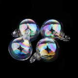 Maxbell Colorful Glass Balls DIY Charms Pendant Round Ball Crafts Ornaments 18mm