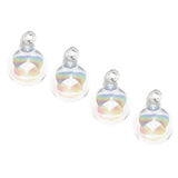 Maxbell Colorful Glass Balls DIY Charms Pendant Round Ball Crafts Ornaments 18mm