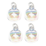 Maxbell Colorful Glass Balls DIY Charms Pendant Round Ball Crafts Ornaments 18mm