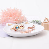 Maxbell Cute Cat Shape Dish Tray Plate Earrings Necklace Jewelry Display Organizer