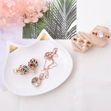 Maxbell Cute Cat Shape Dish Tray Plate Earrings Necklace Jewelry Display Organizer