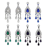 Maxbell Waterdrop Chandelier Rhinestone Dangle Wedding Party Stud Earrings Clear