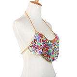 Maxbell Fashion Chain Necklace Bra Bikini Body Jewelry for Beach Party Multicolor-1