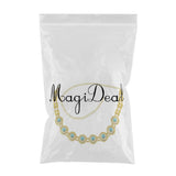 Maxbell 110-115cm Crystal Flower Green Stone Pearl Gold Belly Chains for Waist Type1