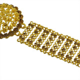 Maxbell 110-115cm Crystal Flower Green Stone Pearl Gold Belly Chains for Waist Type4