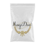 Maxbell 110-115cm Crystal Flower Green Stone Pearl Gold Belly Chains for Waist Type4