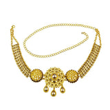 Maxbell 110-115cm Crystal Flower Green Stone Pearl Gold Belly Chains for Waist Type4