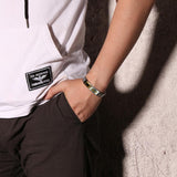 Maxbell 12mm Width Fashion Stainless Steel Adjustable Men Cross Bracelet  Gold