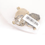Maxbell 5 Pieces Flower Carving Photo Locket Pendant DIY Necklace Antique Bronze