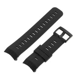 Maxbell Stainless Steel Waterproof Silicone Watch Strap for Suunto Black