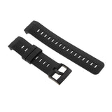 Maxbell Stainless Steel Waterproof Silicone Watch Strap for Suunto Black