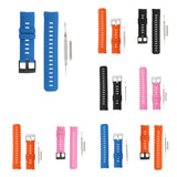 Maxbell Stainless Steel Waterproof Silicone Watch Strap for Suunto Black