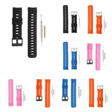 Maxbell Stainless Steel Waterproof Silicone Watch Strap for Suunto Black