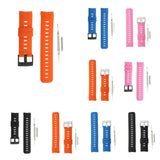 Maxbell Stainless Steel Waterproof Silicone Watch Strap for Suunto Black