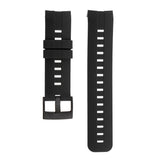 Maxbell Stainless Steel Waterproof Silicone Watch Strap for Suunto Black