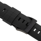 Maxbell Stainless Steel Waterproof Silicone Watch Strap for Suunto Black