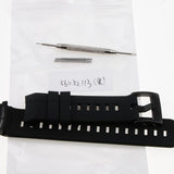 Maxbell Stainless Steel Waterproof Silicone Watch Strap for Suunto Black