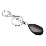 Maxbell Cute Waterdrop SHape Gemstone Pendant Keychain Keyring DIY Black