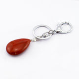 Maxbell Cute Waterdrop SHape Gemstone Pendant Keychain Keyring DIY Red