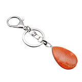 Maxbell Cute Waterdrop SHape Gemstone Pendant Keychain Keyring DIY Red
