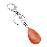 Maxbell Cute Waterdrop SHape Gemstone Pendant Keychain Keyring DIY Red