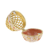 Maxbell Stylish Hollow Egg Flower Carving Pot Base Easter Egg Storage Box Holder