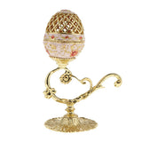 Maxbell Stylish Hollow Egg Flower Carving Pot Base Easter Egg Storage Box Holder