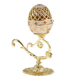 Maxbell Stylish Hollow Egg Flower Carving Pot Base Easter Egg Storage Box Holder