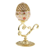 Maxbell Stylish Hollow Egg Flower Carving Pot Base Easter Egg Storage Box Holder
