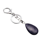 Maxbell Cute Waterdrop SHape Gemstone Pendant Keychain Keyring DIY Dark Blue