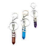 Maxbell Fashion Hexagonal Dragon Crystal Quartz Keychain Key Chain  Blue