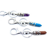 Maxbell Fashion Hexagonal Dragon Crystal Quartz Keychain Key Chain  Blue