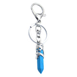 Maxbell Fashion Hexagonal Dragon Crystal Quartz Keychain Key Chain  Blue