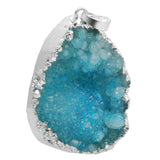 Max Charm Agate Quartz Necklace Stone Crystal Jewelry Accessory  Blue
