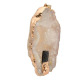 Maxbell Natural Women Lady Agate Crystal Pendant Necklace Accessory Gold and Black