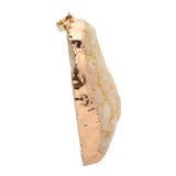 Maxbell Natural Women Lady Agate Crystal Pendant Necklace Accessory Gold and Black