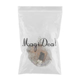 Maxbell Natural Women Lady Agate Crystal Pendant Necklace Accessory Silver and Black