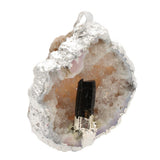 Maxbell Natural Women Lady Agate Crystal Pendant Necklace Accessory Silver and Black