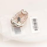 Maxbell Natural Women Lady Agate Crystal Pendant Necklace Accessory Silver and Blue