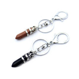 Maxbell Fashion Hexagonal Dragon Crystal Quartz Keychain Key Chain  Gold