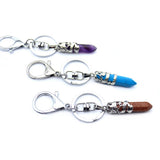 Maxbell Fashion Hexagonal Dragon Crystal Quartz Keychain Key Chain  Gold