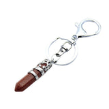 Maxbell Fashion Hexagonal Dragon Crystal Quartz Keychain Key Chain  Gold