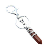 Maxbell Fashion Hexagonal Dragon Crystal Quartz Keychain Key Chain  Gold