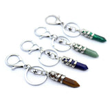 Maxbell Fashion Hexagonal Dragon Crystal Quartz Keychain Key Chain  Gold