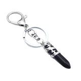 Maxbell Fashion Hexagonal Dragon Crystal Quartz Keychain Key Chain  Black