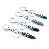 Maxbell Fashion Hexagonal Dragon Crystal Quartz Keychain Key Chain  Black